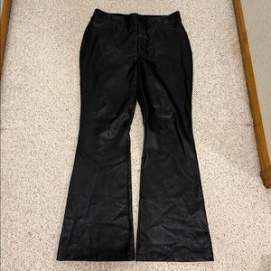 Spanx Faux Leather Flare Boot Cut Pants